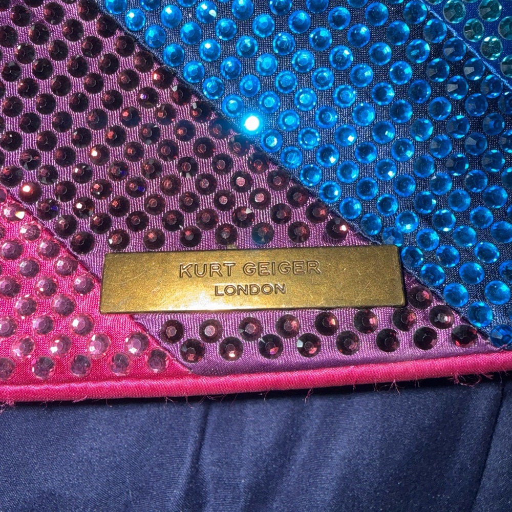 Kurt Geiger Rainbow Crystal-Embellished Chain Crossbody Bag - Picture 2 of 5